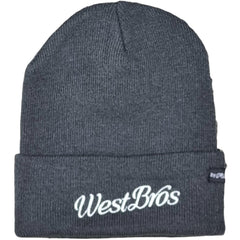 West Brothers Script Beanie - Dark Grey